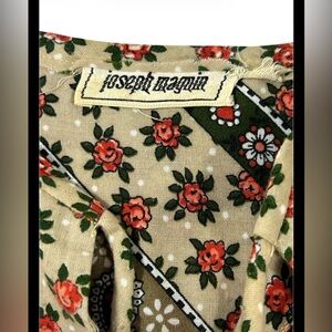 Vintage Joseph Magnin Boho Floral Paisley Scarf Print Dress Rare Collector Piece
